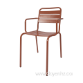 Outdoor Metal Slat Armchair